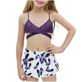 thumbnail image 2 of Odeerbi Conjunto de Traje de Baño de 3 Piezas Para Niñas de 8-14 Años Conjunto de Bikini de Corte de Verano Con Pantalones Cortos de Tabla Traje de Baño Lindo, 2 of 6