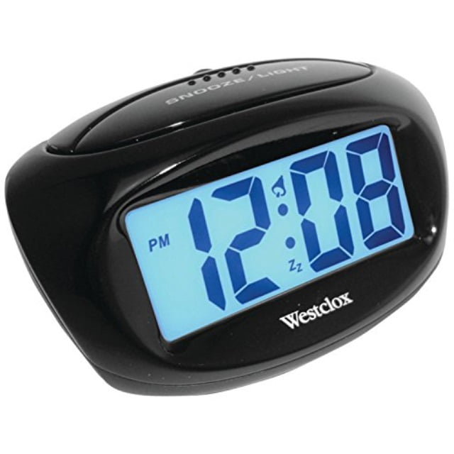 Lcd Battery Alarm Clock Black, How To Set The Time On A Westclox Alarm Clock