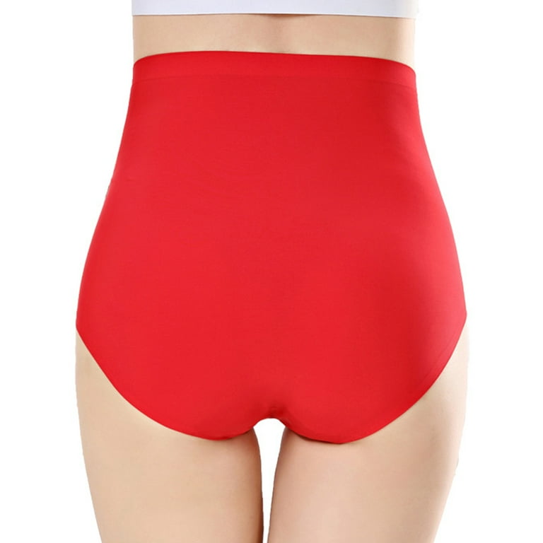 Capreze Women High Waist Lingerie Comfy Plus Size Underwear Sports Panties  Invisibles Briefs