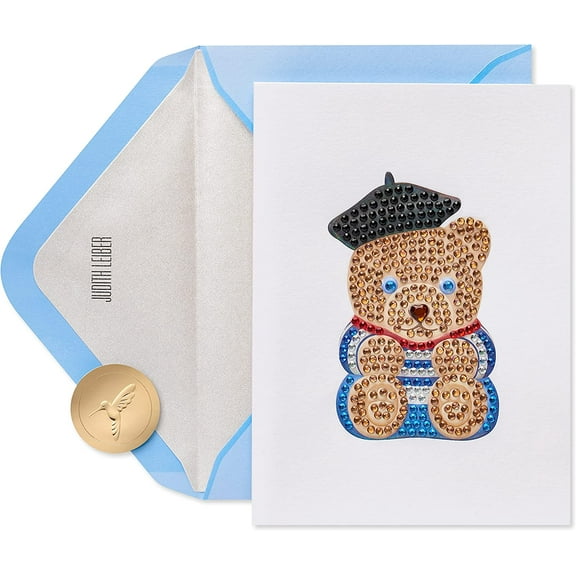 Papyrus Judith Leiber Gemmed Bear Card