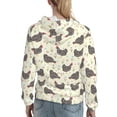 thumbnail image 7 of Haiem Chickens And Flowers for Women's Fashion Hoodies & Sweatshirts with Kangaroo Pocket,Hooded Sweatshirt with Eye-catching Drawstrings-Small, 7 of 7