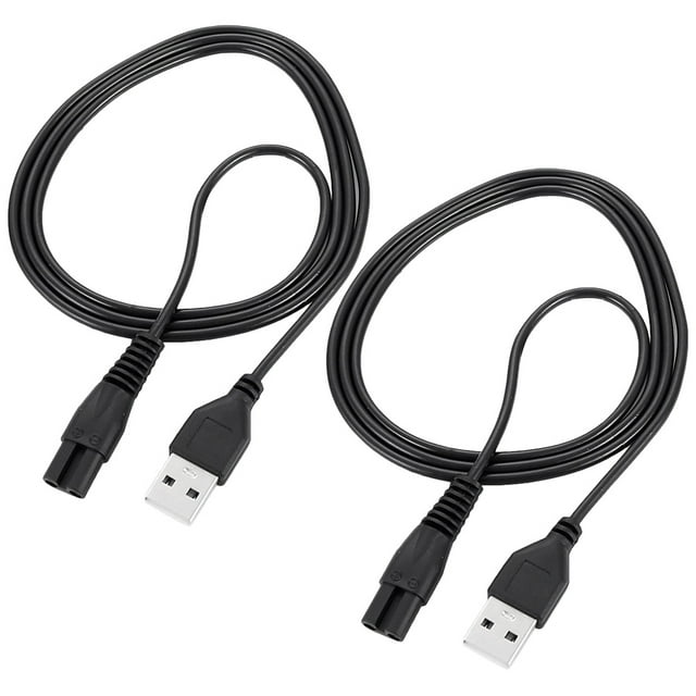 2pcs Razor Power Cord Electric Razor Cord Usb Razor Charging Cable Accessory