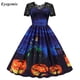 thumbnail image 5 of Nuevo vestido de Halloween 2022 para mujer, vestido de fiesta con estampado de calavera de calabaza y encaje de manga corta con retazos, Pesadilla antes de Navidad, 5 of 5