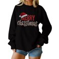 thumbnail image 2 of JFGHDG Christmas Sweatshirts Womens Long Sleeve Tops Womens Sweatshirt Blouses for Women Christmas Hoodie Sweatshirts for Women Trendy Black L, 2 of 5