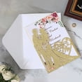 thumbnail image 3 of Tarjeta de invitación de boda con purpurina, suministros para fiestas, 10 piezas, corte láser, sobres personalizados para novia y novio, 3 of 4