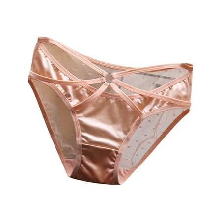 plus Size Panties for Women 2x Underwear plus Size 4x Lace Underwear For Women Transparent Low Waisted Hollowed Out Pure Desire Oversized Crotch Triangle Pants Silk Smooth Satin Bottom Pants