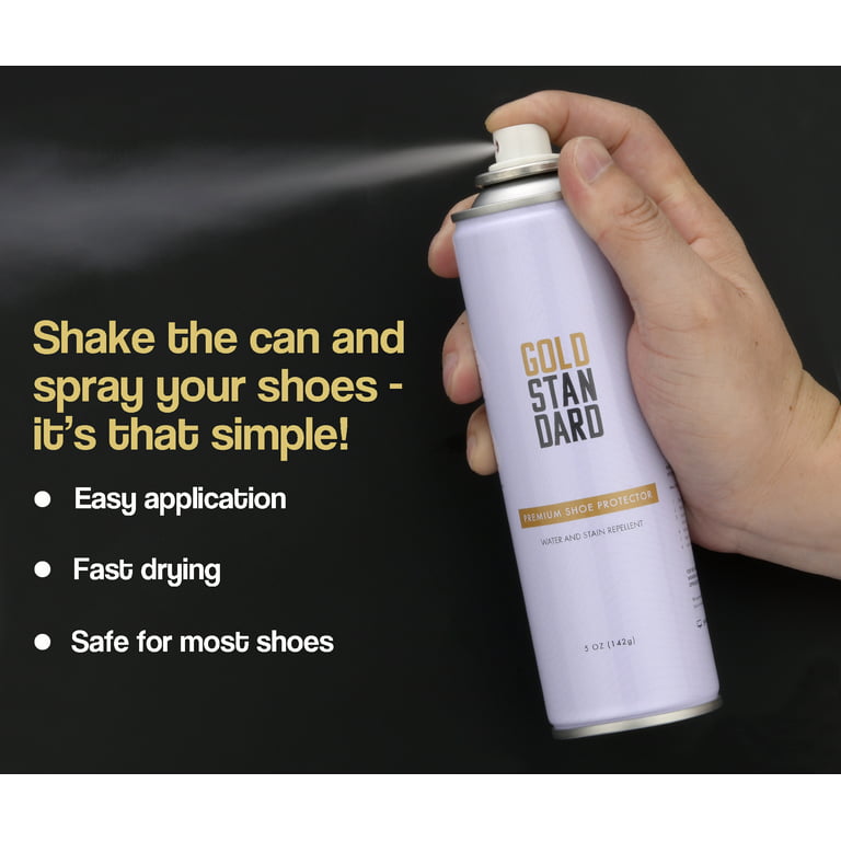 Gold Standard Premium Water-Repellent Shoe Protector Spray – 5 Oz. Suede  Shoe Protector Spray Waterproof Formula