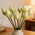 thumbnail image 6 of Artificial Lotus Buds Floral Stem Decorative Fake Lotus Plant, Realistic Vase Display Pond Decoration For Home Office Living Room Garden Wedding Photography Background Table Arrangement Use, 6 of 6