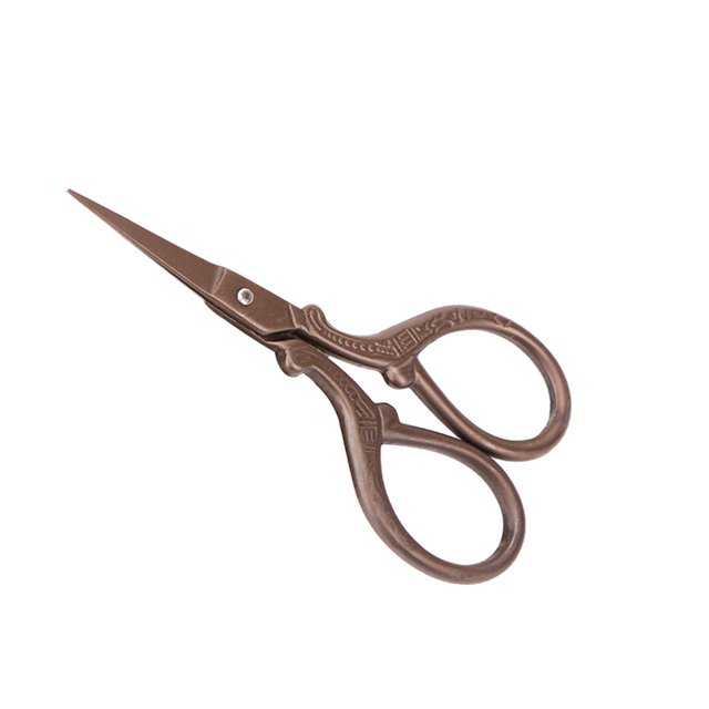 Scienceny Tijeras de costura profesional de acero inoxidable para sastres y tijeras de bordado de costura Herramientas y ferretería Tijeras de flores marrón