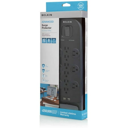 Belkin BV112080-08-BLK 12OUT Coax USB-3000J 8' cord
