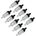 thumbnail image 1 of Paquete de 10 válvulas de retención para acuarios, válvulas antirretorno unidireccionales de plástico negro, protectores de bomba para peces estándar de 0,4 cm, accesorios para tubos superiores estánd, 1 of 5