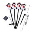 thumbnail image 3 of Solar Christmas Pathway Lights Outdoor, 4-in-1 Snowman LED Ground Stake Lights, Waterproof Holiday Decorative Pathway Markers for Lawn Yard Garden, 3 of 6