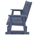 thumbnail image 4 of Innovaze 2-Person Outdoor Patio Glider Bench, 900LBS Heavy Duty HIPS Loveseat with Cup Holders, All-Weather Porch Glider Chair, Deep Seat & High Back, Navy Blue, 4 of 10