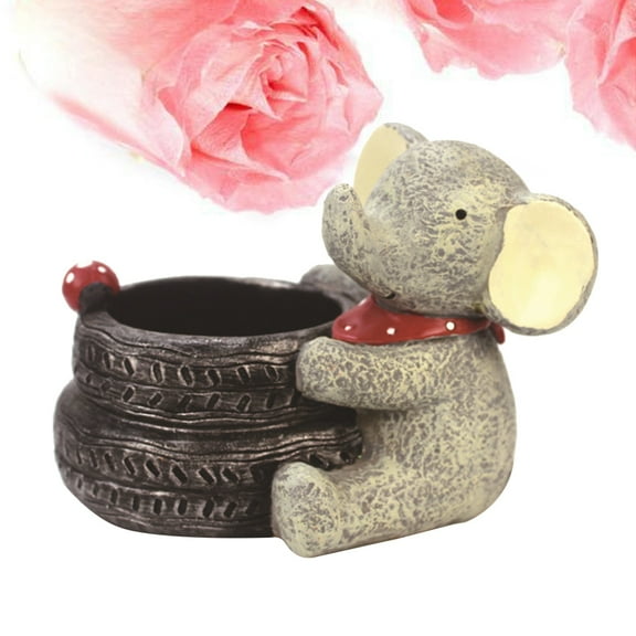 Worgeous Cartoon Elephant Flower Pots Children's Room Desktop Decor Potted Flowerpot Decoration Flower Vase