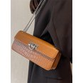 thumbnail image 4 of Bolso bandolera de un solo hombro con cadena y diseño de cocodrilo para mujer, marca de diseñador, superventas, envío gratuito, 4 of 5