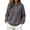 Dark Gray, variant on Women's Chunky Knit Sweater, Drop Shoulder Pullover Hoodie for Women, Textured Long Sleeve Hooded Sweatshirt, Loose Fit Chunky Knit Pullover for Women, Casual Fall Winter Fashion Sweater White