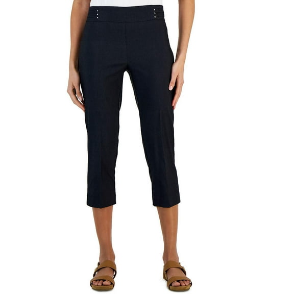 JM Collection Womens Tummy Control Stretch Capri Jeans