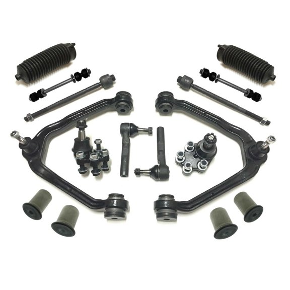 16 Pc Front Suspension Kit Upper Control Arm Tie Rod Linkages Ball Joints Sway Bars Bellow Boots Fits select: 1999-2003 CHEVROLET SILVERADO