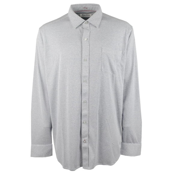 Tommy Bahama Men's Big & Tall San Lucio Stretch Houndstooth Long Sleeve Shirt DBl Small