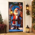 thumbnail image 4 of Christmas Santa Door Cover Winter Snow Scene Hanging Decoration For Front Door Porch Holiday Party Home Decor, 4 of 7
