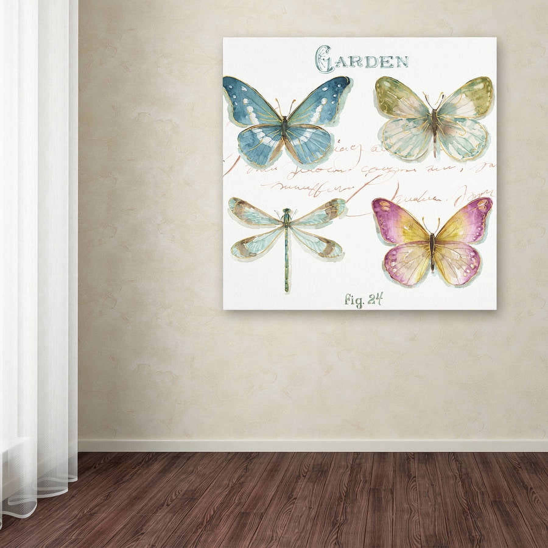 Trademark Fine Art "Rainbow Seeds Butterflies IV" Canvas Art by Lisa Audit