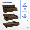 thumbnail image 3 of LASE Muebles Sofá Cama Matrimonial Río Reclinable 3 Posiciones Sala Lino Azul, 3 of 5