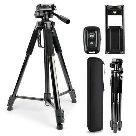 71" Camera Tripod for iphone,iphone Tripod Stand,Tripod for Camera DSLR SLR with Carry Bag, Load Capacity 5kg/11lbs,Projector Stand,Cell Phone Tripods Stand with Remote/Carry Bag/Tablet Holder