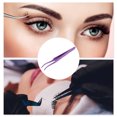 thumbnail image 5 of Unique Bargains 1 Pc Round-headed Eyelashes Tweezers for Bathroom Purple Stainless Steel, 5 of 6
