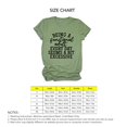 thumbnail image 4 of Camiseta holgada informal elástica con cuello redondo y estampado de letras de manga corta para mujer para verano, 4 of 4