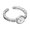 Silver, variant on Innovative Watch Chain Open Ring for Women Handmade Fashion Jewelry Accessory