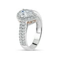 thumbnail image 2 of 2.64 ct Cubic Zirconia Filigree Sides Halo Ring in 2T Sterling Silver, 2 of 4