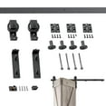 thumbnail image 2 of TOPATY Sliding Barn Door Hardware J-Shape Carbon Steel Barn Door Hardware Space Saving Hardware for Living Rooms Wear-Resistant Barn Door Hardware for Home portable, 2 of 6