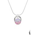 thumbnail image 2 of Delight Jewelry Silvertone Domed Multi Color DA Live Ring Charm Necklace, 18", 2 of 4