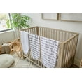 thumbnail image 5 of NODNAL CO. 3 Black and White Cotton Crib Fitted Sheet Set, 3 Pieces, for Baby Girl or Boy Infant/Toddler Nursery Bedding, Gender Neutral I Love You, Grid and Raindrops, 5 of 12
