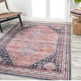thumbnail image 3 of JONATHAN Y WASHABLE 3 x 5 Area Rug, Dalyan Geometric Medallions - Terracotta/Navy, WSH101A-3, 3 of 8