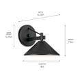 thumbnail image 2 of Kichler Lighting - Ripley - 1 Light Outdoor Wall Mount In Mission Style-7.5, 2 of 6