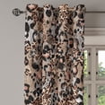thumbnail image 3 of Ambesonne Leopard Print Grommet Curtain, Exotic Wild Cat Skin, 50"x60", Pastel Brown and Pale Grey, 3 of 5