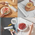 thumbnail image 7 of Food Sealer Refillable Plastic Wrap Dispenser Cling Wrap Dispenser With Slide Cutter Reusable Plastic Food Wrap Dispenser Foil And Cling Film Dispenser With Cutter,White Kitchen Sealing Equipment, 7 of 7