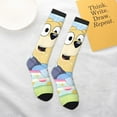 thumbnail image 6 of Saiise Bluey Funny Socks Men Women Boys Kids Adults Novelty Graphic Crew Tube Socks Crazy Design Casual Dress Socks for Sports,Running,Travel, 6 of 7