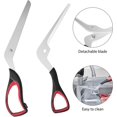 thumbnail image 3 of Tijeras para pizza, cortador de pizza con cuchilla desmontable ultra afilada y agarre suave ergonómico, 10.3 pulgadas, negro y rojo, 3 of 5