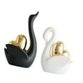 thumbnail image 1 of 2 figuras de cisne, estatuas modernas para decoración de pareja, adorno de mesa para decoración En blanco y negro, 1 of 9