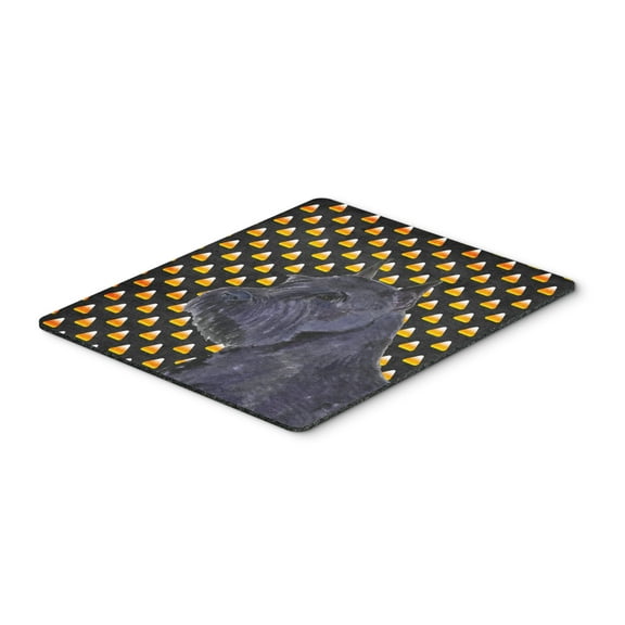 "Schnauzer Giant Candy Corn Halloween Portrait Mouse Pad Hot Pad or Trivet"