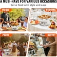 thumbnail image 7 of EVGTTI 4 Pack 5QT Round Chafing Dish Buffet Set, High Grade Stainless Steel Chafers for Buffet with Lid, Buffet Warmers Sets for Parties, Events, Wedding, Camping, 7 of 7