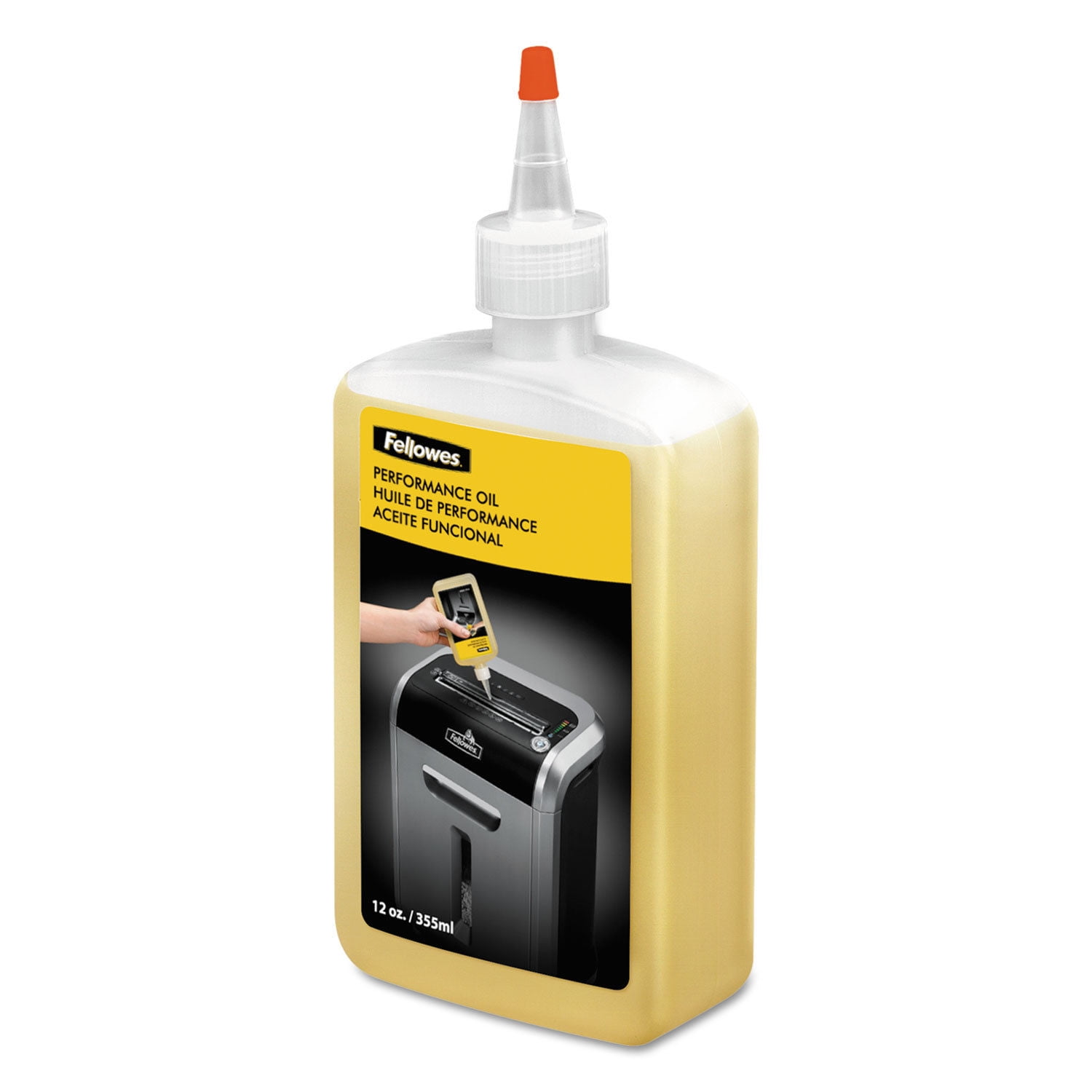 Fellowes Powershred Performance Oil 12 oz. Bottle w/Extension Nozzle 35250