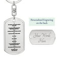 thumbnail image 3 of Ten Commandments Polish Przykazań Bożych Bible  Keychain Stainless Steel or 18k Gold Dog Tag, 3 of 20