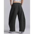 thumbnail image 3 of Lentta Womens Fleece Lined Sweatpants Barrel Leg Baggy Jogger Pants Winter Warm Athletic Trousers, 3 of 7
