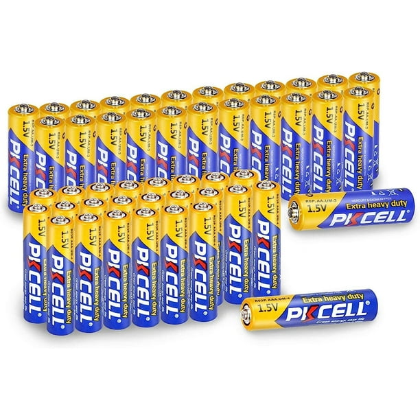 AA + AAA Batteries, 48 Count Pack Double A and Triple A Zinc Carbon