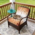 thumbnail image 4 of Outdoor Patio Cushion Covers 4 Pack Orange Eucalyptus Patio Chair Cushion Covers with Ties and Zipper Watercolor Leaves Waterproof Outdoor Seat Cushion Covers for Patio Furniture 22"x20", 4 of 9