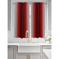 thumbnail image 2 of Dark Red Grey Black Ombre Bathroom Window Curtain, Farmhouse Gradient Minimalist Light Filtering Coffee Kitchen Curtains, Bedroom Living Room Curtains 2 Panel 84"x63", 2 of 6
