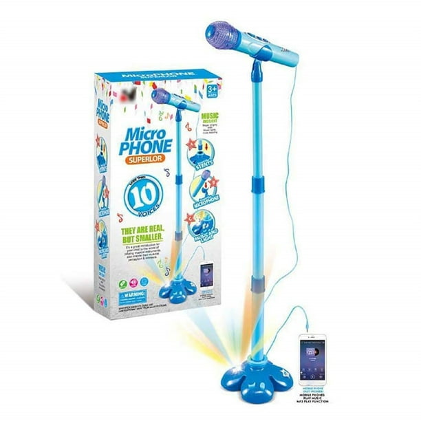 Kids Karaoke Machine With 1 Microphones Adjustable Stand Music Play Toys Set